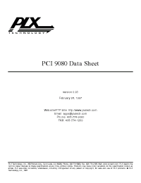 Datasheet PCI9080 manufacturer Неопределенные